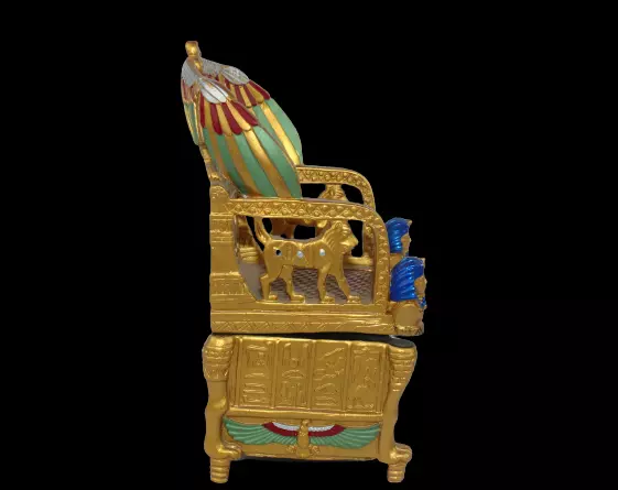 Ancient Egyptian Tutankhamun Throne Chair Jewelry Box Ancient Civilization 2