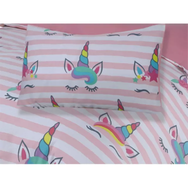 Juego de edredón y simulación doble unicornio, Boston Linen Co. Ropa de cama para niños 3