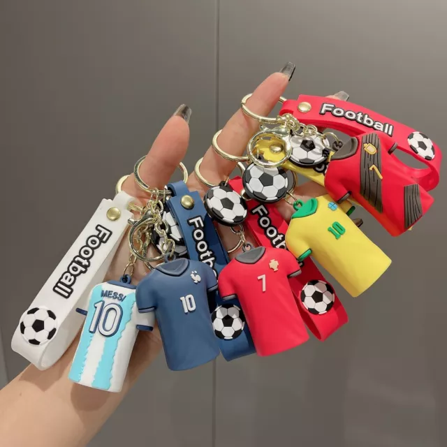 New soccer player mbappe ronaldo messi neymar jersey shirt keyring keychain