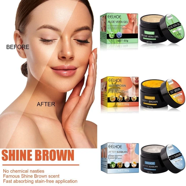 de loción de aloe Crema de reparación después del sol Crema Bronceadora Marrón