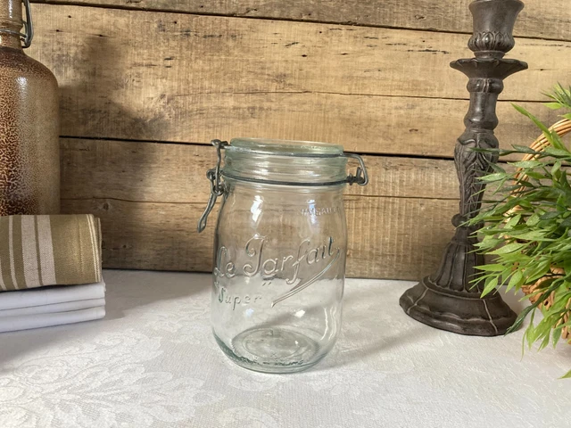 Lot De 6 Bocaux DURALEX / VERECO – 1 Litre – Transparent – Occasion Bon État – Style Le Parfait