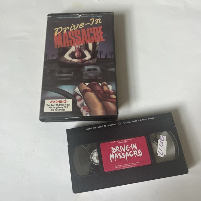 VTG 1986 MAGNUM Drive-In Massacre VHS-Jake Barnes-Adam Lawrence-slasher ...