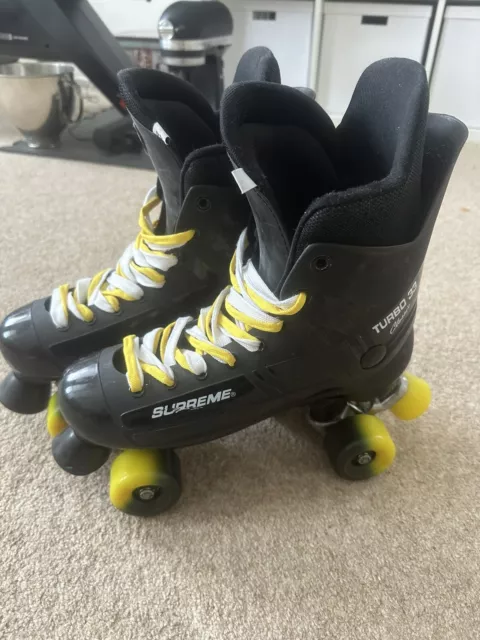 supreme turbo 33 roller skates , Size 9(44) With Sims Wheels