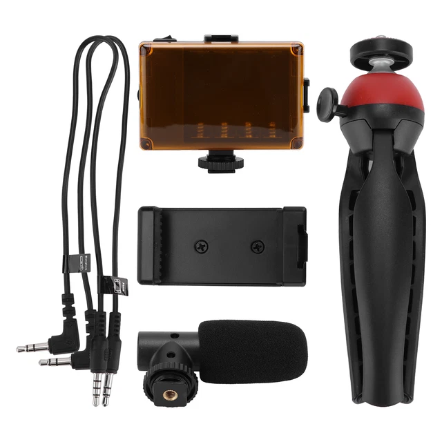 Kit portátil de grabación de video en vivo conjunto de fotografía de teléfono móvil con luz de relleno Reino Unido