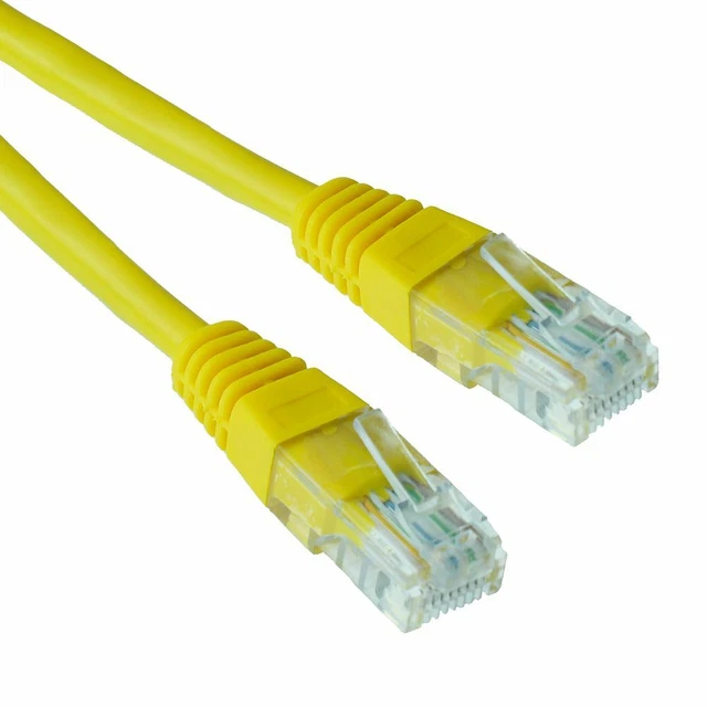 Câble Ethernet RJ45 Cat5e - Longueur Au Choix De 0.5m à 50m - Connecteurs Dorés - Pour Box, PC, Console