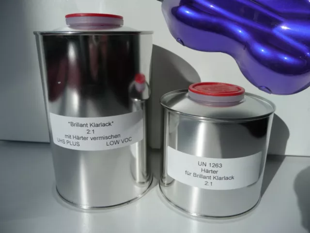 6 Litre Set 2K Hs Brillant Vernis Transparent Voiture Basislack Lackpoint