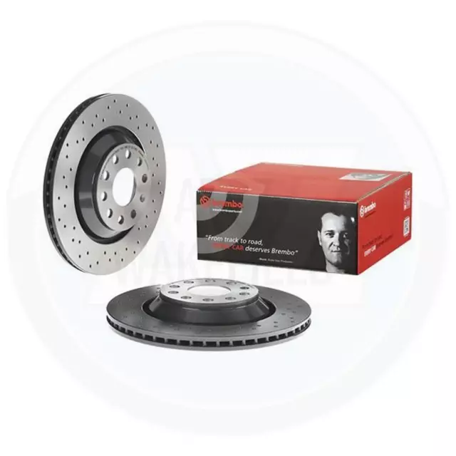 FOR AUDI RSQ3 RS Q3 REAR DRILLED BREMBO XTRA PERFORMANCE BRAKE DISCS PAIR 310mm
