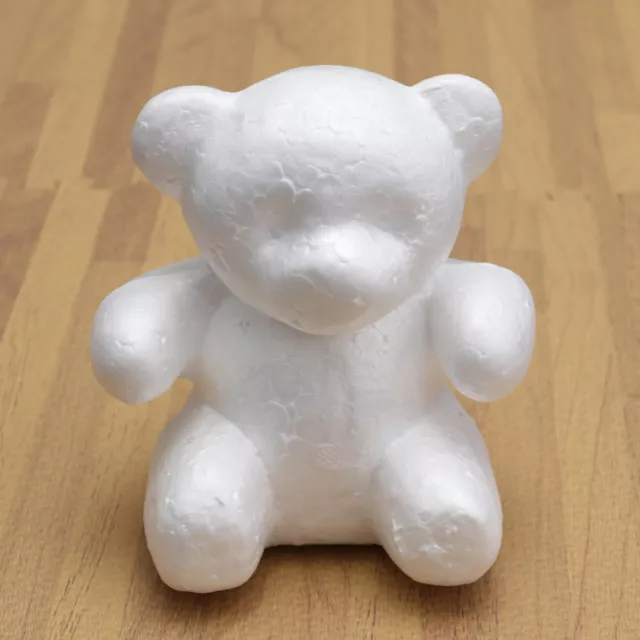 2 Pieces Foam Model Kids Decor Remembrance Gifts Bear White Craft Puppy
