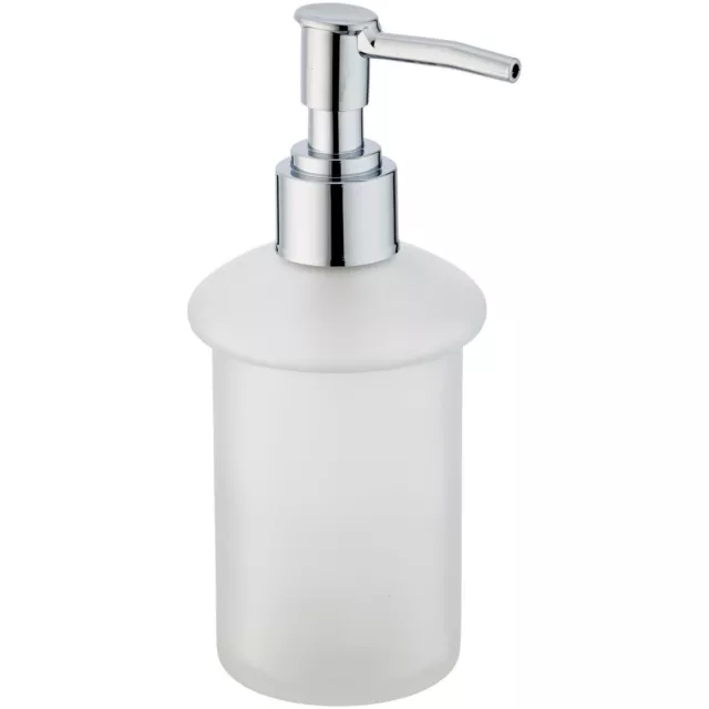 Ricambio Dispenser Porta Sapone Liquido In Vetro Satinato Bagno Accessori dfh