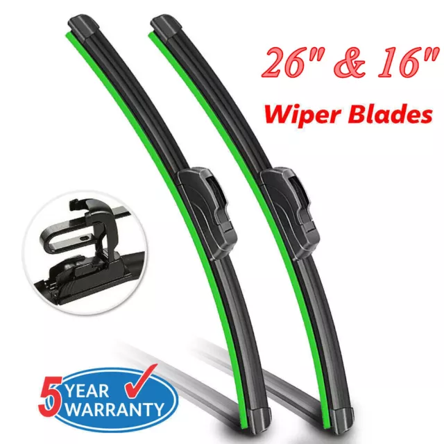 Front Windshield Wiper Blades Pair 26"+16" All Season For Toyota Corolla 09-18