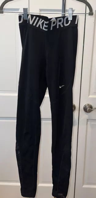 $60 NEW NIKE Pro Warm 7/8 Length Obsidian Sparkle Training Tights AO9228  SMALL $31.35 - PicClick