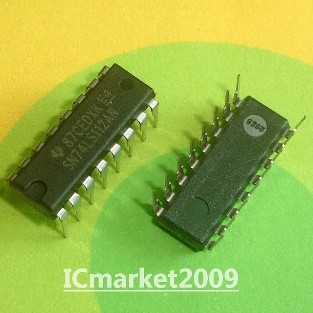 5 PCS SN74LS112AN DIP-16 74LS112 Dual J-K Negative-EdTriggered Flip-Flops IC #WD