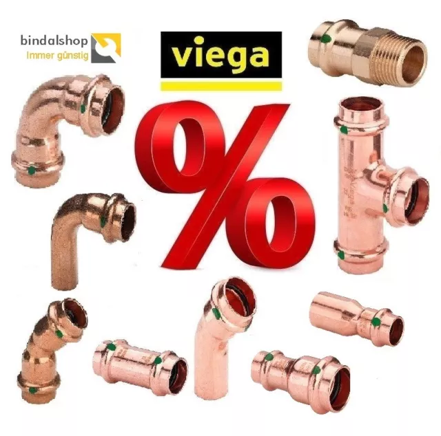 Günstig Viega Profipress Kupfer Pressfitting V Kontur 15,18, 22 und 28mm Fitting