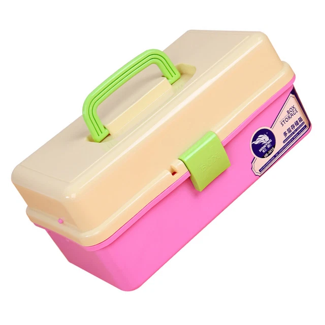 Caja de herramientas a prueba de polvo de tres capas Salon Nail Art hágalo usted mismo