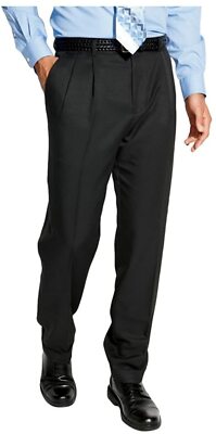 Croft & Barrow Classic Fit Pleated No Iron Microfiber Cuffed Dress Pants 36 X 29