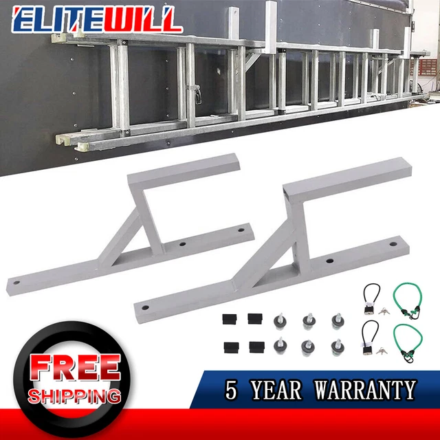 2X Cargo Aluminum Side Wall Mount Ladder Rack Fit for OPEN & Enclosed Trailers 2X Cargo Aluminum Side Wall Mount Ladder Rack Fit for OPEN & Enclosed Trailers