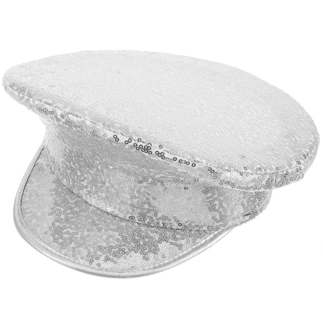 Adult Captain Hat Fashionable Sailor Hat Cosplay Party Captain Hat Sequins
