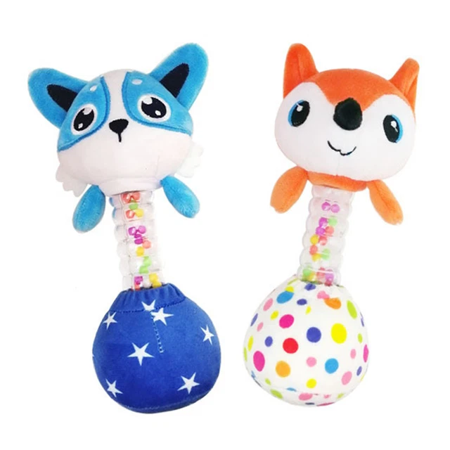 Stuffed Animal Rattles PP Cotton Stuffed Rattle With Lovely Animal Doll Bell Toy