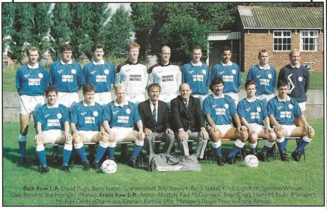 Chester City Football Team Photo 1991-92 Season