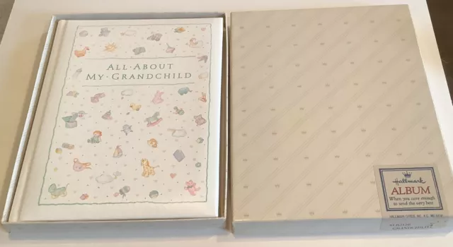 NEW Vintage 1986 Hallmark Keepsake Album ALL ABOUT MY GRANDCHILD Record Journal