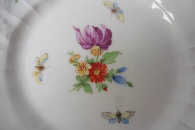 Beautiful Ornamental Plate, KPM Berlin, Sceptre And Orb, Blumen-Insekten- Decor 2