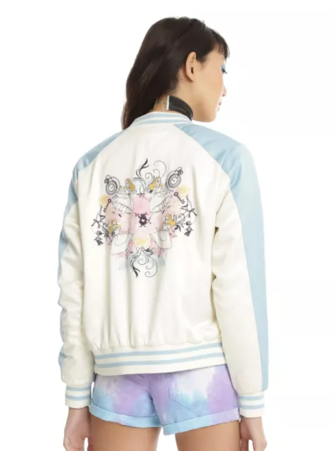 Disney Alice In Wonderland Satin Souvenir Bomber Jacket For Juniors