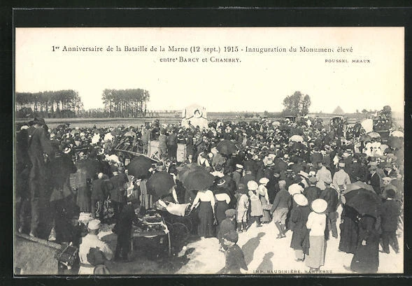 CPA Chambry, 1er Anniversaire de la Bataille de la Marne 1915, Inauguration du