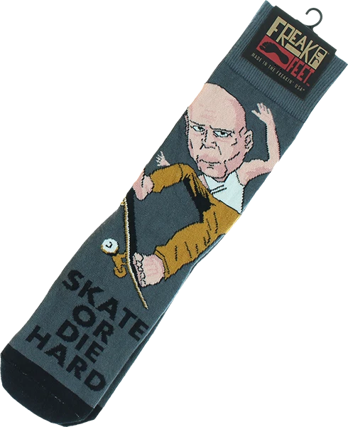 FREAKER SKATE OR DIE HARD CREW SOCKS GREY/BLK 1pr