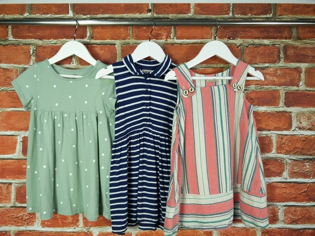 Girls Bundle Age 2-3 Years Next H&M Short Sleeve Dress Pinafore Kids Set 98Cm