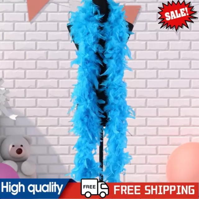 Fancy Dress Colorful Feather Scarf Lifeful for Fancy Dress Crafts (Lake Blue)