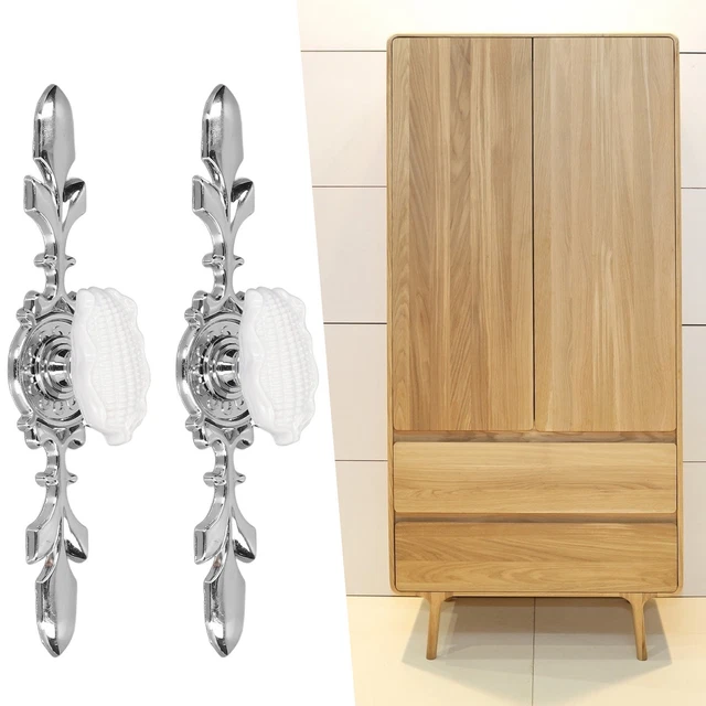 (1088D Corn)2 Set Drawer Knobs Pull Handles Ceramics Cabinet Cupboard Door Decor