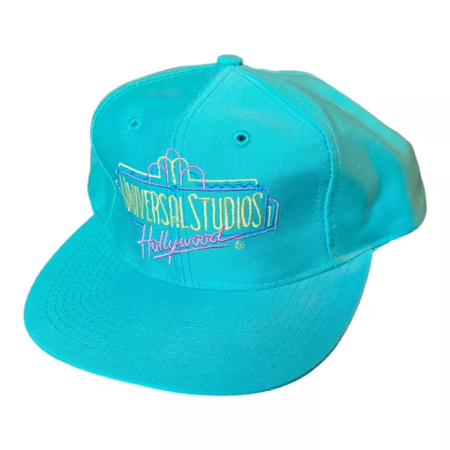 VTG Universal Studios Hollywood Jade Embroidered Marquee Snapback Hat Cap 1990s