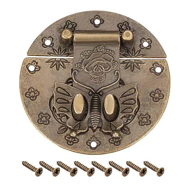 73mm Wood Case Chest Box Rectangle Clasp Closure Hasp Latches Bronze Tone
