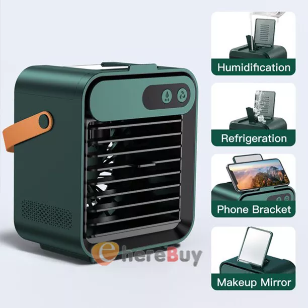 Portable Air Cooler Fan Mini Air Conditioner Personal Cooling Bedroom Fan