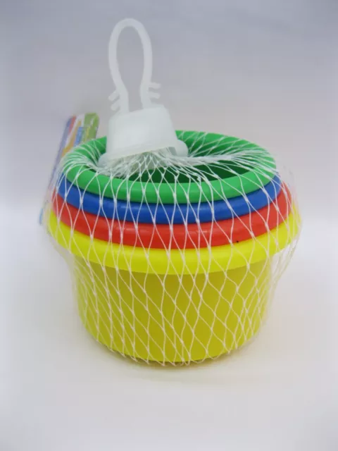New! Sesame Street Beginnings - 4 Stacking Cups Set - Primary Colors - 2012