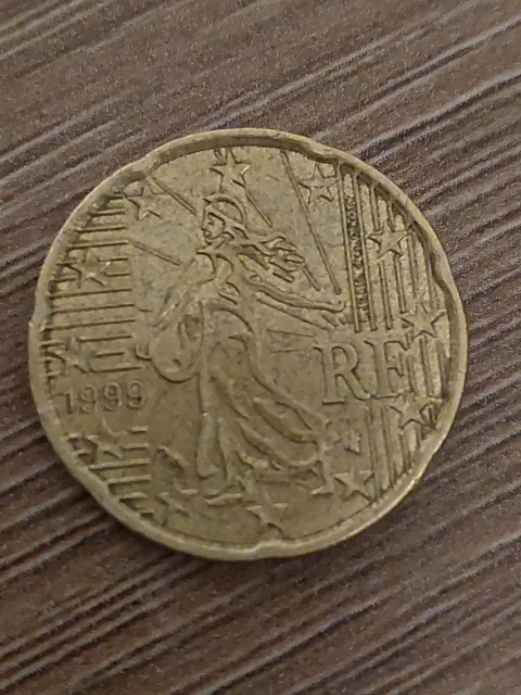 Seltene münze 20 cent münze (Frankreich) 1999