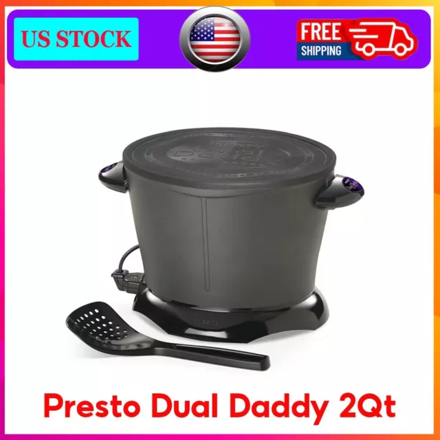 PRESTO® DUAL DADDY® Electric Deep Fryer 05450, Non Stick Surface, Easy To  Clean $48.99 - PicClick
