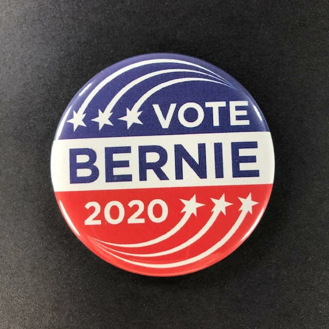 Bernie Sanders For President 2.25" Button Pin Vote 2020 Presidential Election