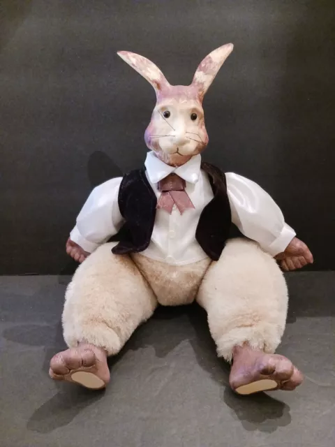 ⭐️VTG Anco Heritage Court Bunny Rabbit Porcelain Head Feet Hands Anthropomorphic