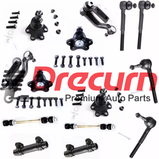 14PC Steering Kit Tie Rod Ball Joint Idler Arm Sway Bar For GMC Safari Astro AWD