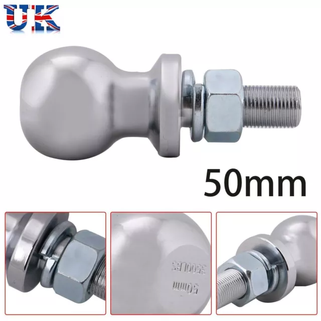 50MM Tow Ball with 19MM Threaded Hitch Pin - 2" 3/4" Short Trailer Coupling ATV