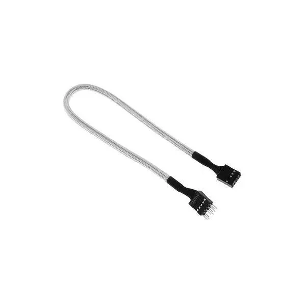 BitFenix prolunga cavo Audio interno 30cm - Sleeved Bianco/Nero