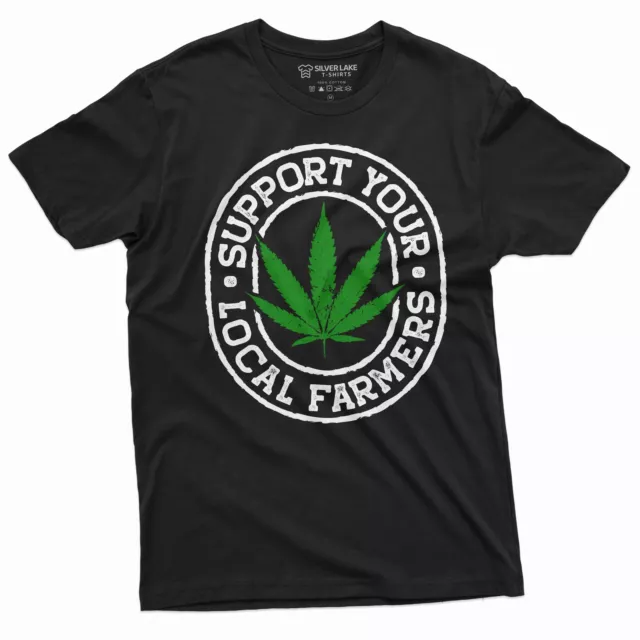 Men's Marijuana Cannabis day 420 T-shirt Support your local farmer weed tee