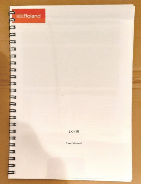 JX-08 Roland Owner's Manual