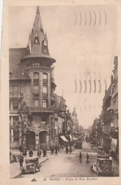 CPA 54 NANCY Place et Rue St-Jean
