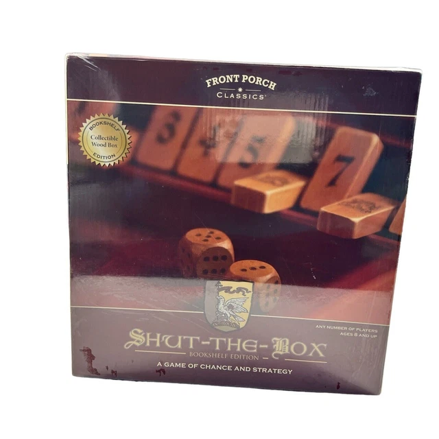 NEW SHUT THE Box Board Game Bookshelf Edition Front Porch Classics Wood