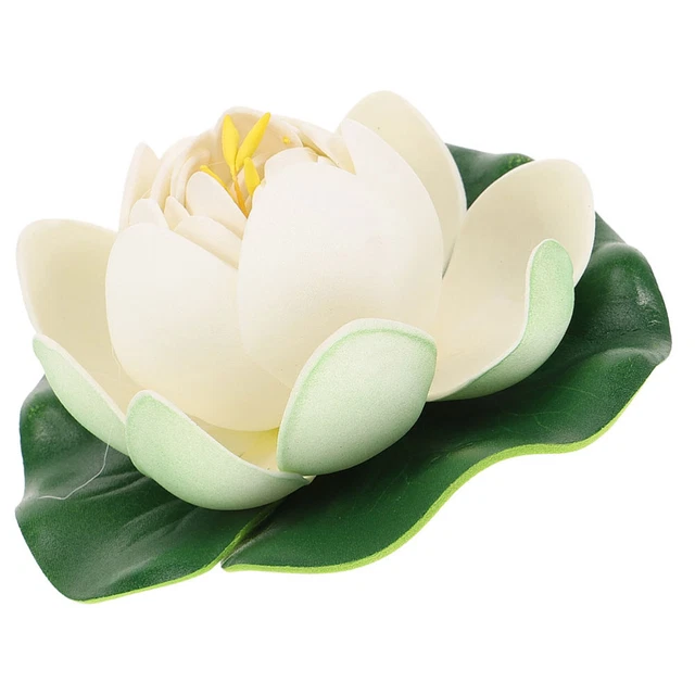 Floating Realistic Lotus Decor Simulated Lotus Leaf Flower Artificial Lotus