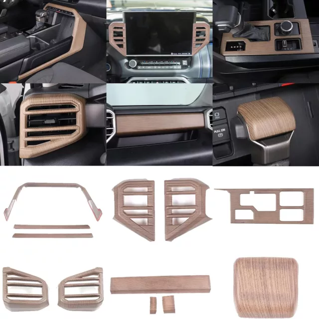 Fits 2022-2024 Tundra interior Dash Panel Pear Wood Grain Overlay Trim Set