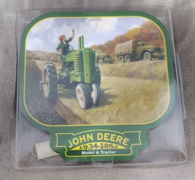 4) John Deere Commemorative Coasters Model A tractors 1935-1952