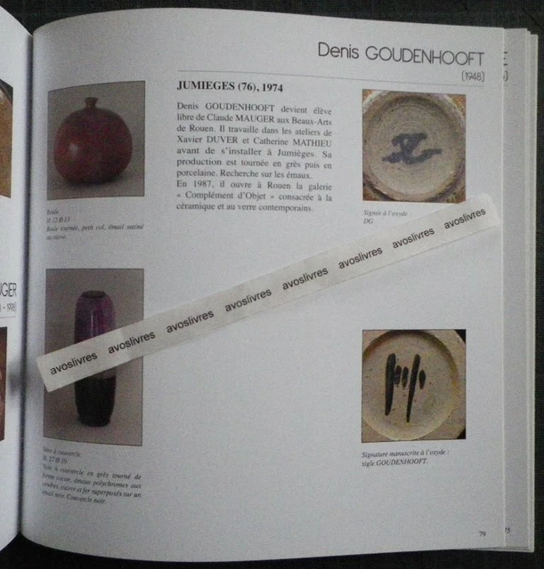 Céramique POTIERS DE GRES. SCEAUX ET SIGNATURES Poterie - La Borne Lerat Joulia 2